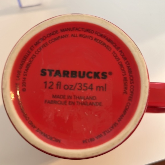 Starbucks 2014 Red Christmas Blend Ceramic Mug with logo - Picture 4 of 4